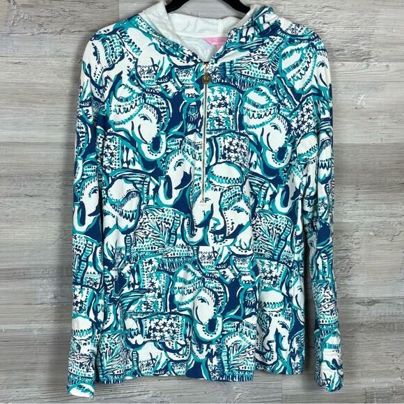 Lilly Pulitzer Half Zip Hooded Pullover - Picture 6 of 6